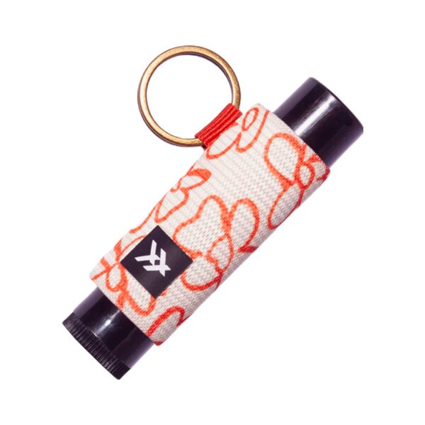 Cream Orange Floral Thread Lip Balm Holder